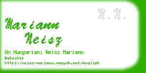 mariann neisz business card